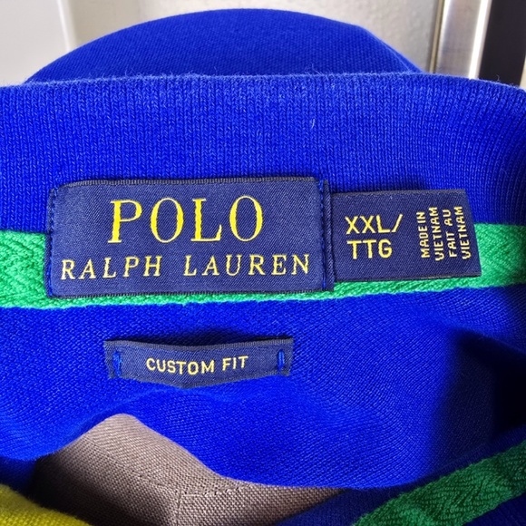 Polo Ralph Lauren Custom Fit Polo Shirt Mens XXL Big Pony Logo  “3” On Sleeve - Picture 5 of 7